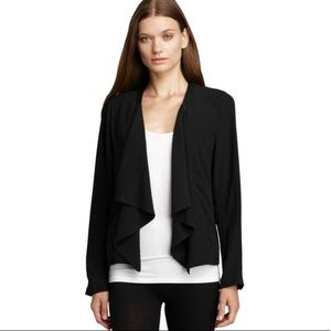 Eileen Fisher Black Drape Silk Cardigan
